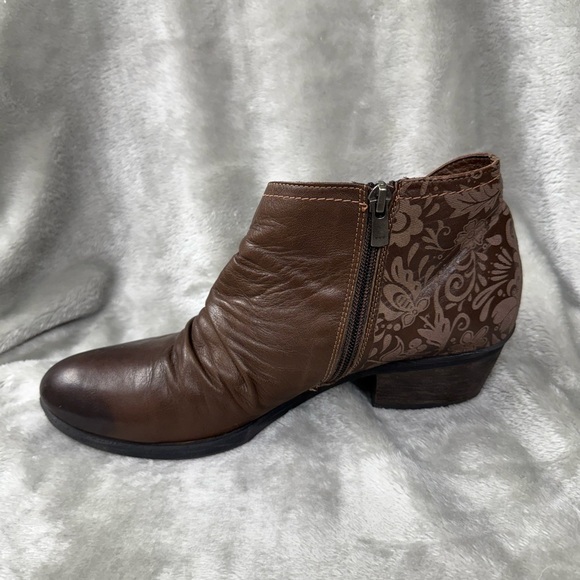 Biza the Valley Chic Brown Ankle Booties Size 41 or 9.5/10 US - Picture 6 of 11